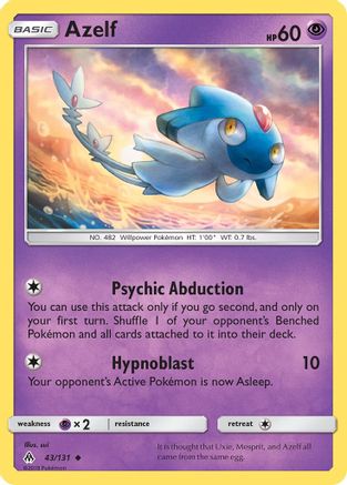 Azelf 043 - Reverse Holofoil SM Forbidden Light - Uncommon