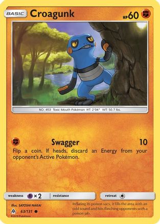 Croagunk - Reverse Holofoil SM Forbidden Light - Common