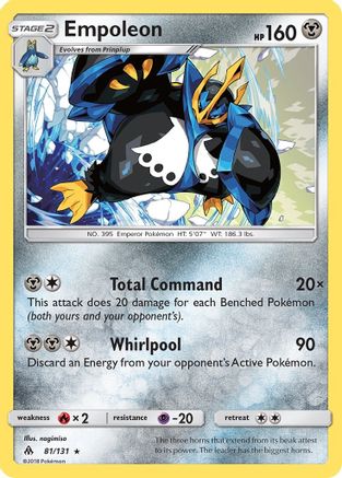 Empoleon 081 - Reverse Holofoil SM Forbidden Light - Holo Rare