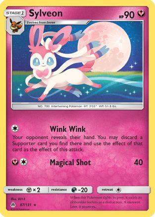 Sylveon 087 - Reverse Holofoil SM Forbidden Light - Rare
