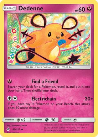 Dedenne 088 - Reverse Holofoil SM Forbidden Light - Uncommon
