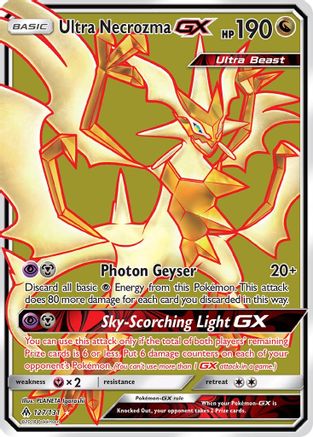 Ultra Necrozma GX (Full Art) - Holofoil SM Forbidden Light - Ultra Rare