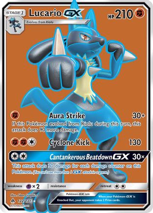 Lucario GX (Full Art) - Holofoil SM Forbidden Light - Ultra Rare
