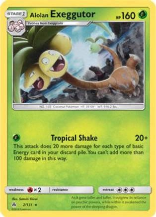 Alolan Exeggutor - 2/131 (SM Forbidden Light)/131 - Holofoil Deck Exclusives - Rare