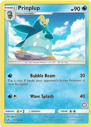 Prinplup (13) SM Trainer Kit Alolan Sandslash & Alolan Ninetales - Uncommon