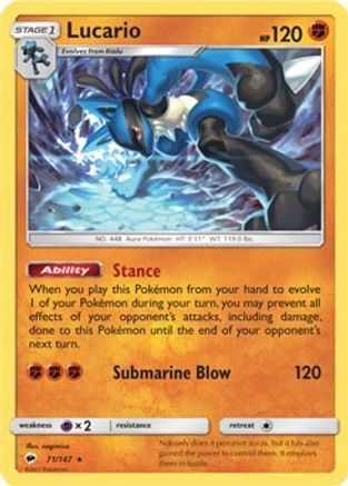 Lucario (SM - Burning Shadows) Deck Exclusives - Rare