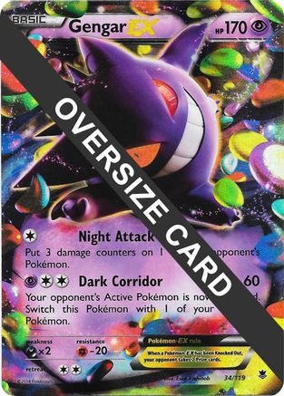 Gengar EX - 34/119/119 - Holofoil Jumbo Cards - Promo