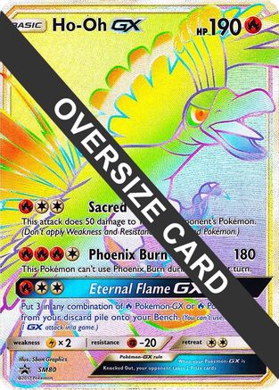 Ho-Oh GX - SM80 (SM Black Star Promo) - Holofoil Jumbo Cards - Promo