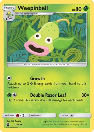 Weepinbell - Reverse Holofoil SM Celestial Storm - Uncommon