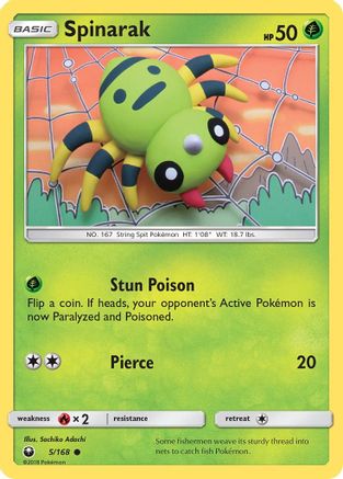 Spinarak 005/168 SM Celestial Storm - Common