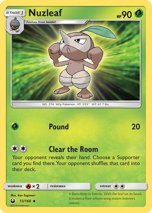 Nuzleaf - Reverse Holofoil SM Celestial Storm - Uncommon