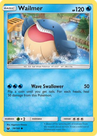 Wailmer - Reverse Holofoil SM Celestial Storm - Common