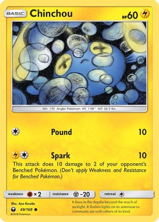 Chinchou 049/168 SM Celestial Storm - Common