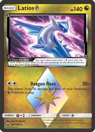 Latios Prism Star 108 - Holofoil SM Celestial Storm - Prism Rare