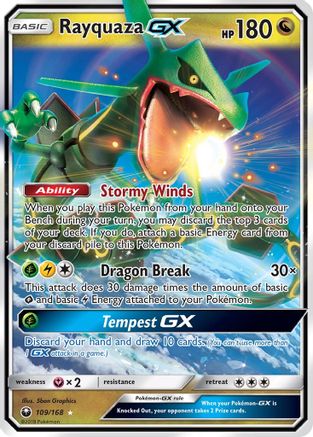 Rayquaza GX 109 - Holofoil SM Celestial Storm - Ultra Rare