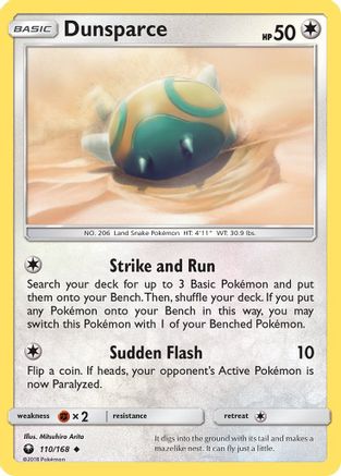 Dunsparce 110/168 - Reverse Holofoil SM Celestial Storm - Uncommon