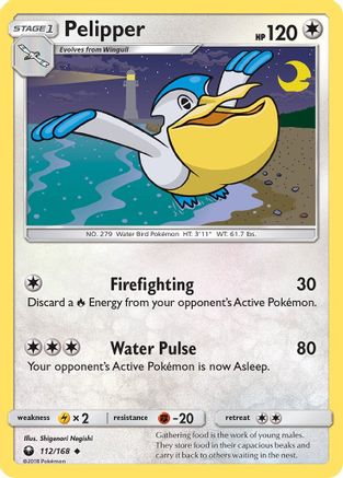 Pelipper 112 - Reverse Holofoil SM Celestial Storm - Uncommon