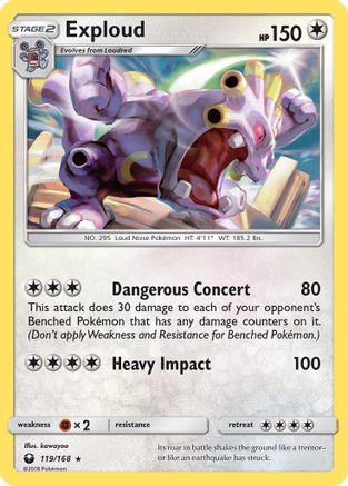 Exploud - Reverse Holofoil SM Celestial Storm - Rare