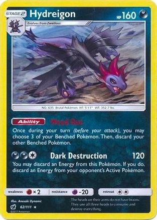 Hydreigon - 62/111 (Cracked Ice Holo)/111 - Holofoil Deck Exclusives - Holo Rare