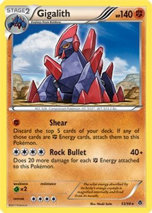 Gigalith - 53/98 (Cracked Ice Holo)/98 - Holofoil Blister Exclusives - Promo