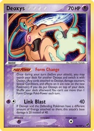 Deoxys - 16/107 (EX Deoxys)/107 - Holofoil Deck Exclusives - Holo Rare
