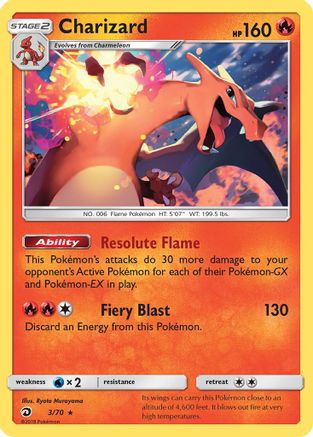 Charizard 003 - Reverse Holofoil Dragon Majesty - Holo Rare