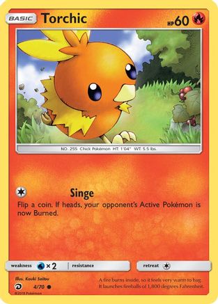 Torchic 004 - Reverse Holofoil Dragon Majesty - Common