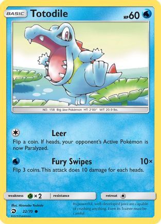 Totodile 022 - Reverse Holofoil Dragon Majesty - Common