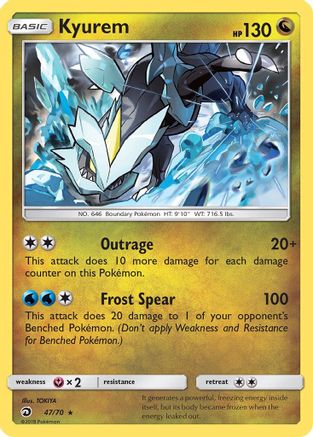 Kyurem 047 - Reverse Holofoil Dragon Majesty - Holo Rare