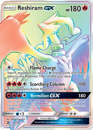 Reshiram GX (Secret) - Holofoil Dragon Majesty - Secret Rare