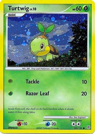 Turtwig - 103/130 (Cosmos Holofoil)/130 - Holofoil League & Championship Cards - Promo