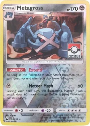 Metagross (Pokemon League) 095/168 - Reverse Holofoil League & Championship Cards - Promo
