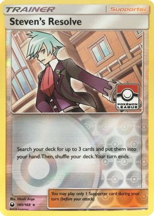 Steven's Resolve (Pokemon League) 145/168 - Reverse Holofoil League & Championship Cards - Promo