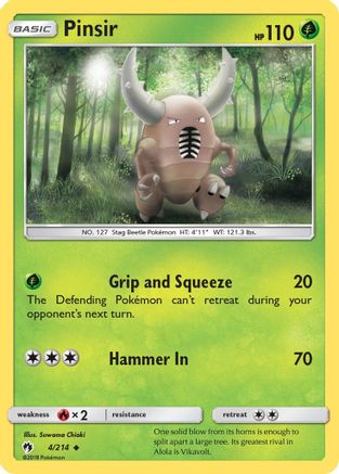 Pinsir - Reverse Holofoil SM Lost Thunder - Uncommon