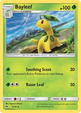 Bayleef 007 - Reverse Holofoil SM Lost Thunder - Uncommon