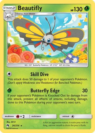 Beautifly SM Lost Thunder - Rare