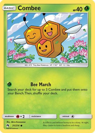 Combee 031/214 - Reverse Holofoil SM Lost Thunder - Common