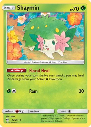 Shaymin 033 - Holofoil SM Lost Thunder - Holo Rare