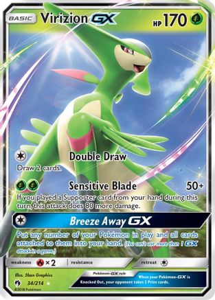 Virizion GX 034 - Holofoil SM Lost Thunder - Ultra Rare