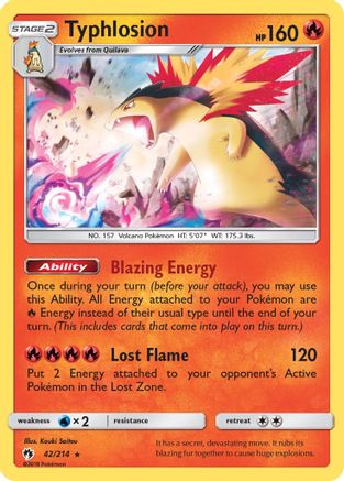 Typhlosion 042 - Holofoil SM Lost Thunder - Holo Rare