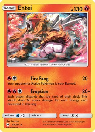 Entei SM Lost Thunder - Rare