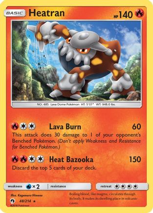 Heatran - Reverse Holofoil SM Lost Thunder - Holo Rare