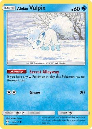 Alolan Vulpix 053 SM Lost Thunder - Common