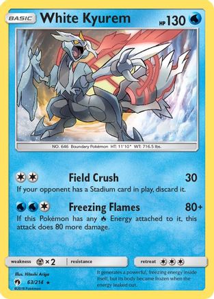 White Kyurem/214 - Holofoil SM Lost Thunder - Holo Rare