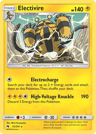Electivire - Reverse Holofoil SM Lost Thunder - Rare