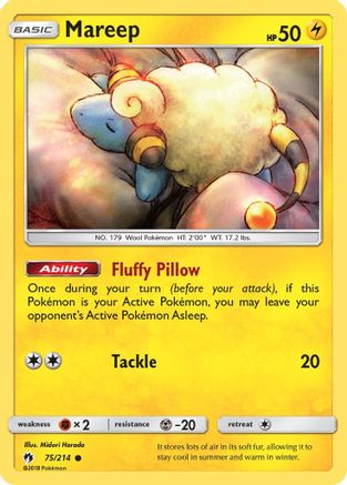 Mareep (75) (75) 075 - Reverse Holofoil SM Lost Thunder - Common