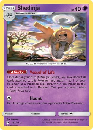 Shedinja 095 - Reverse Holofoil SM Lost Thunder - Rare