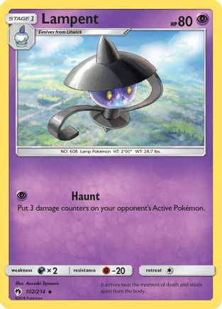 Lampent/214 - Reverse Holofoil SM Lost Thunder - Uncommon