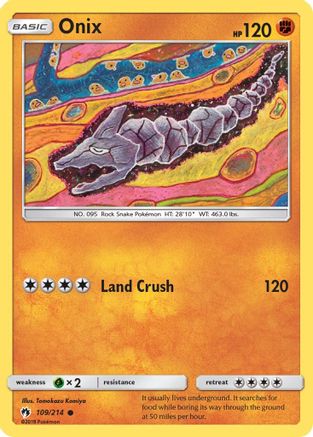 Onix 109 - Reverse Holofoil SM Lost Thunder - Common