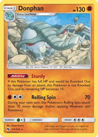 Donphan SM Lost Thunder - Rare